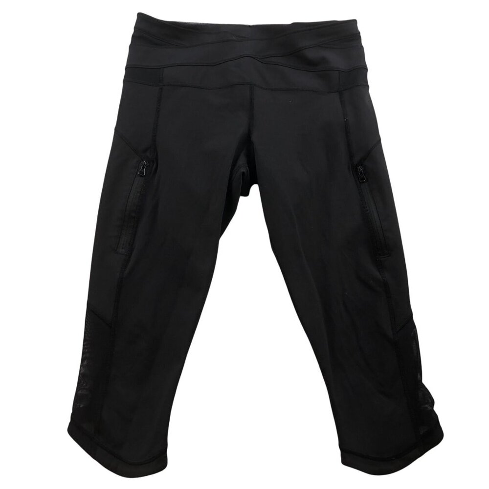 Lululemon Women’s Athletic Leggings Size 27W Capri High Rise Activewear Black